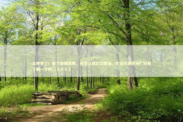 太神奇了!做了泰国情降,竟然让我忘记烦恼,生活充满阳光!快来了解一下吧!😊 太神奇了!做了泰国情降,竟然让我忘记烦恼,生活充满阳光!快来了解一下吧!😊 泰国情降法事预约