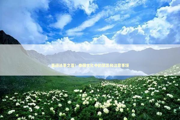 喜迎法事之喜！泰国文化中的禁忌和注意事项